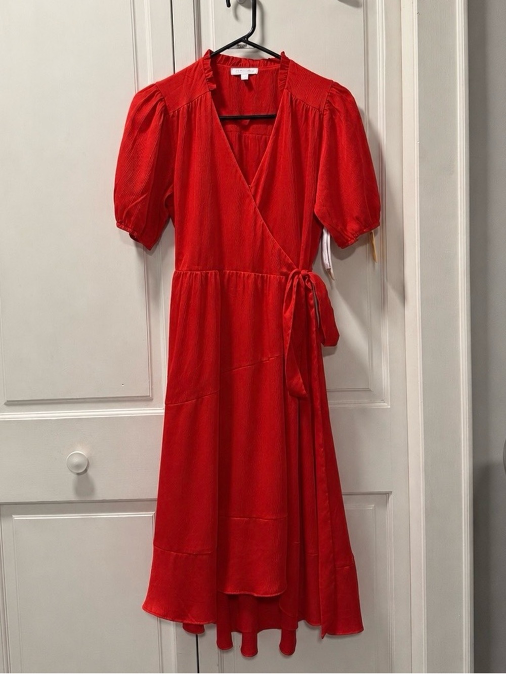 Draper James Red Wrap Midi Dress NWT Size M